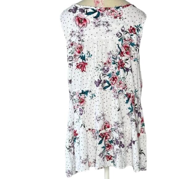 TORRID floral Polka Dot Tiered Peasant Baby Doll Tank Top Plus size 4 4X New!!! - Picture 11 of 14